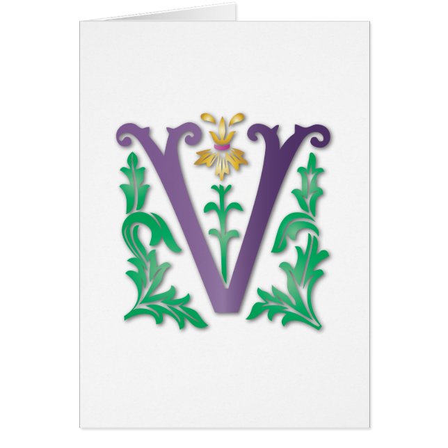 Letter V Monogramm (Vorne)