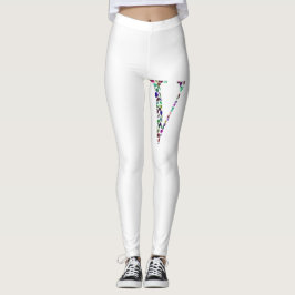 Letter V Monogramm Leggings