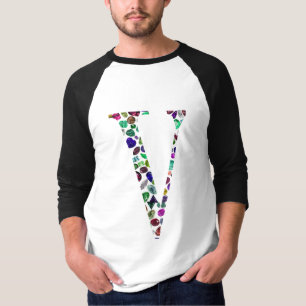 Letter V Monogramm T-Shirt