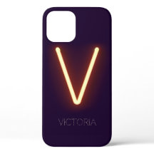 Letter V Neonlicht Personalisiert