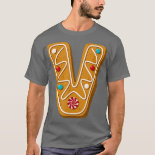 Letter V Niedliche Hauptstadt Weihnachtskochtopf A T-Shirt