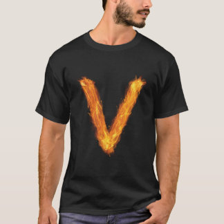 Letter V Signieren Alphabet Nachname Konsonanten F T-Shirt