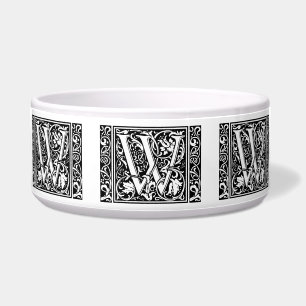 Letter W Mittelalterliche Monogram Art Nouveau Napf