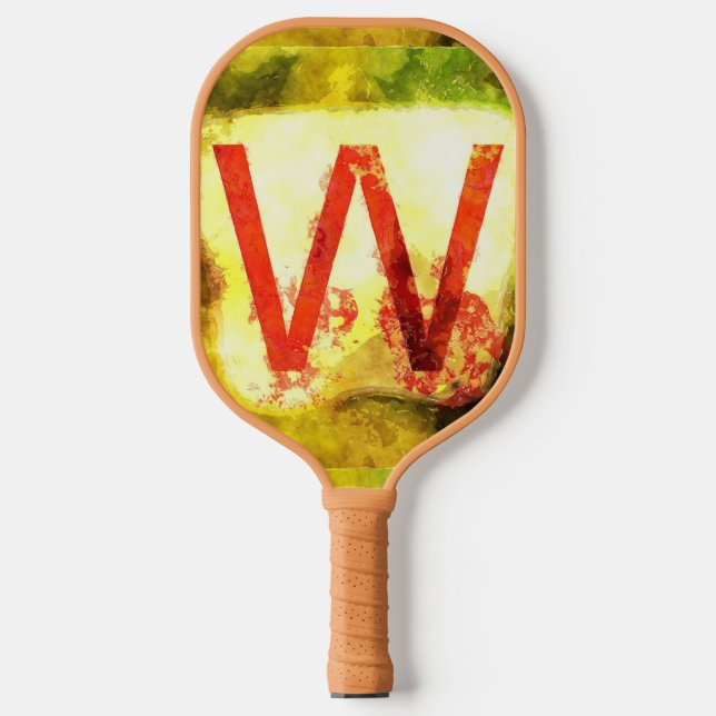 Letter W Pickleball Paddle (Vorderseite)