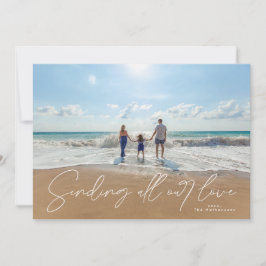 Letter White Overlay Senden Liebe Foto Valentine Feiertagskarte