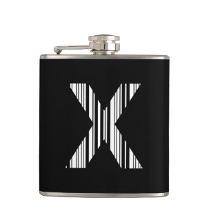 LETTER X BAR CODE Erstes erstes Barcode-Muster Flachmann
