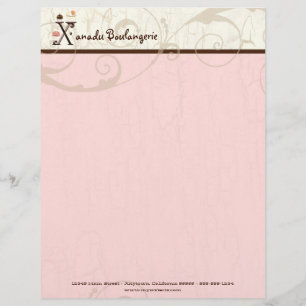 Letter X Cupcake Business Letterhead Briefbogen