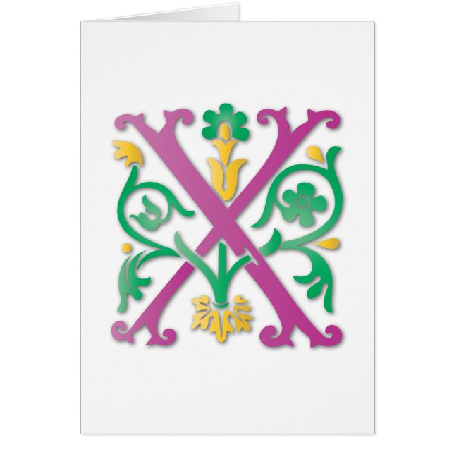 Letter X Monogramm (Vorne)