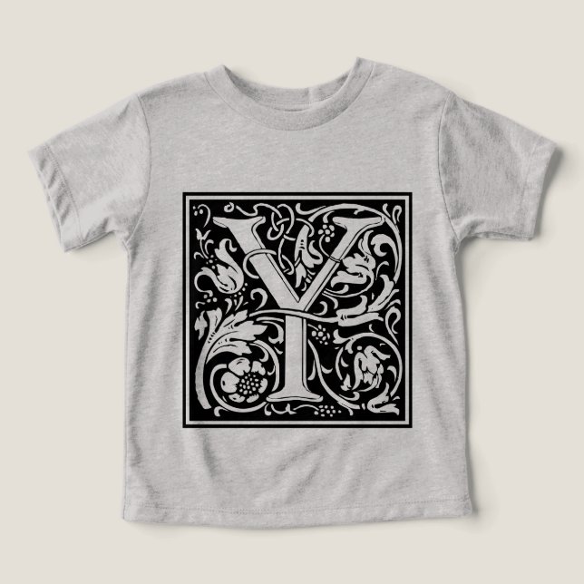 Letter Y Medieval Monogram Art Nouveau (Design Vorderseite)