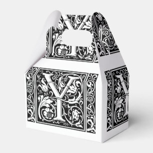 Letter Y Medieval Monogram Art Nouveau Geschenkschachtel