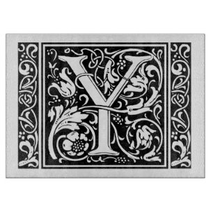 Letter Y Medieval Monogram Art Nouveau Schneidebrett