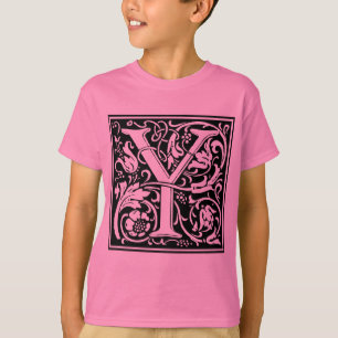 Letter Y Medieval Monogram Art Nouveau T-Shirt