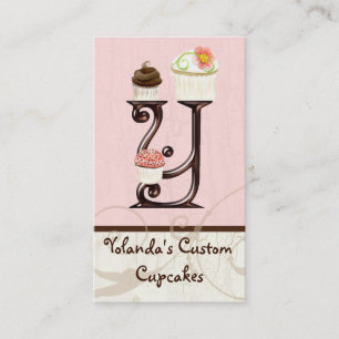 Letter Y Monogram Dessert Bakery Business Cards Visitenkarte