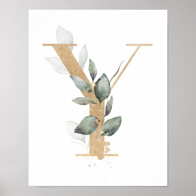 Letter Y Monogram Poster (Vorne)