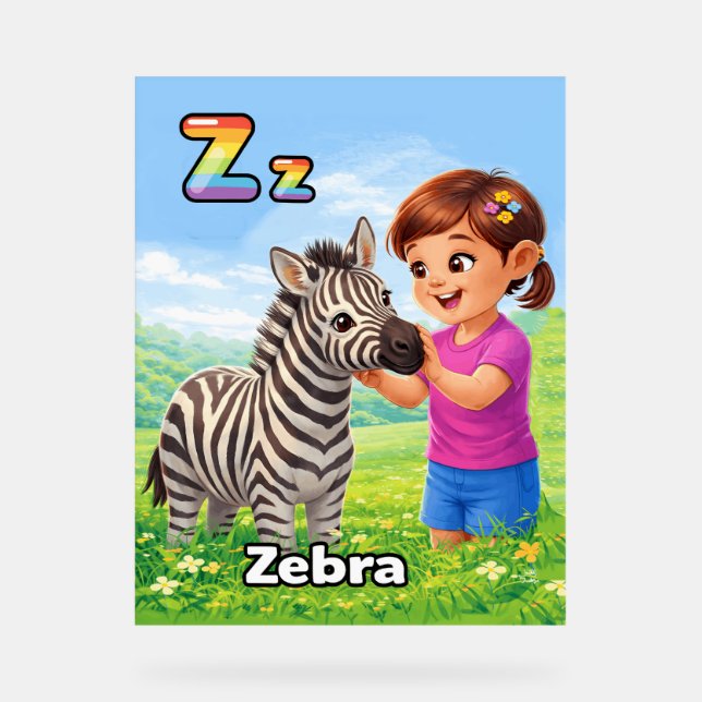 Letter Z Alphabet Poster – Z is for Zebra (Vorderseite)