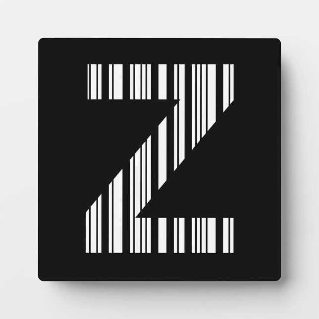 LETTER Z BAR CODE Erstes erstes Barcode-Muster Fotoplatte (Vorderseite)