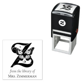 Letter Z Butterfly Monogramm aus der Bibliothek Permastempel