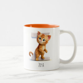 Letter Z Cat Alphabet Monogram Coffee Tasse