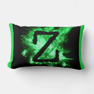 Letter Z Green Hauptstadt Alphabet Lendenkissen