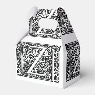 Letter Z Medieval Monogram Art Nouveau Geschenkschachtel