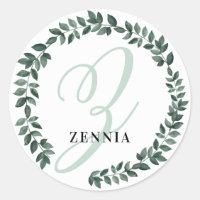Letter Z Monogram Individuelle Name Minimalistisch