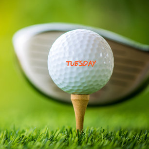 Letterdesign Dienstag in Orange Golfball