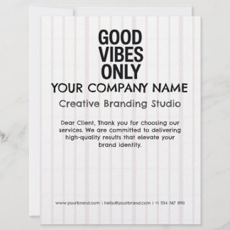 Letterhead Business Company Custom Stationery Briefbogen