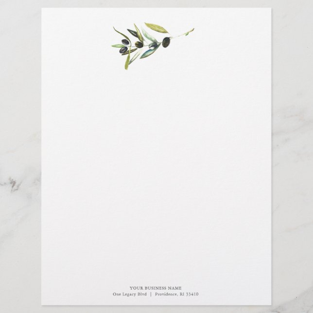 Letterhead Design Olive Branch Briefbogen (Vorderseite)