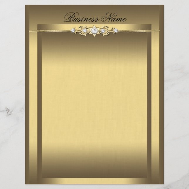 Letterhead Elegant Beige Gold Briefbogen (Vorderseite)