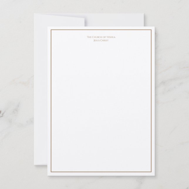 Letterhead für die Kirche von Yeshua Jesus Christu Dankeskarte (Vorderseite)