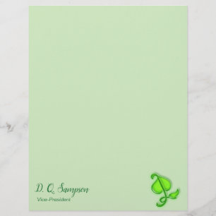 Letterhead - Green 3D Leaf mit Name