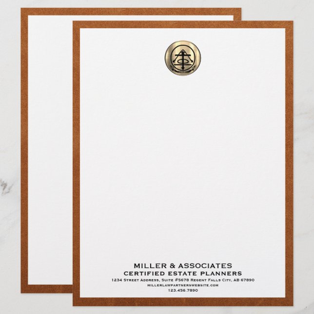 Letterhead-Logo für berufliches Anwesen Briefbogen (Vorne/Hinten)