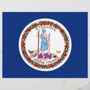 Letterhead mit Flag Virginia, USA