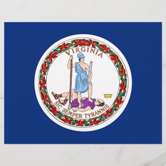 Letterhead mit Flag Virginia, USA (Vorderseite)
