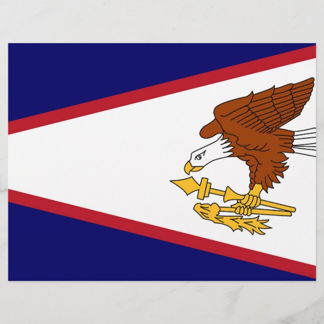 Letterhead mit Flag von Amerikanisch-Samoa (Vorderseite)