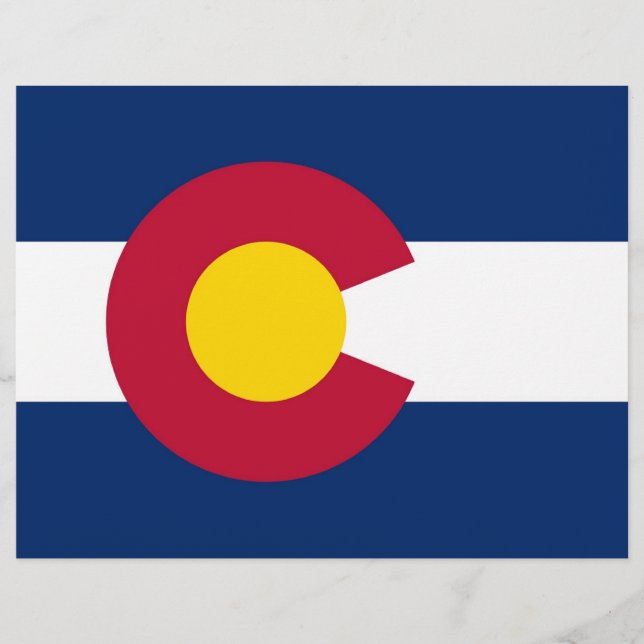 Letterhead mit Flagge Colorado (Vorderseite)