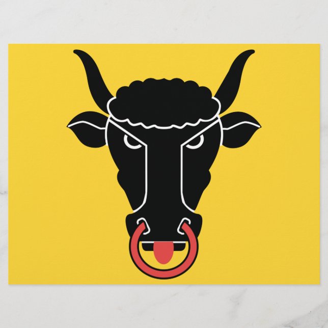 Letterhead mit Flagge des Uri-Kantons, Schweiz Briefbogen (Vorderseite)