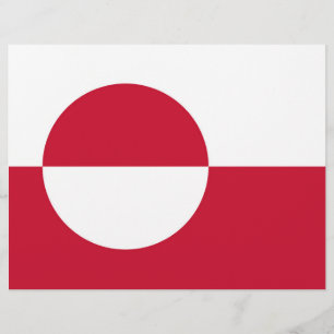 Letterhead mit Flagge Grönlands