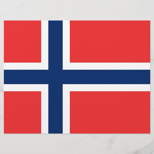 Letterhead mit Flagge Norwegens (Vorderseite)