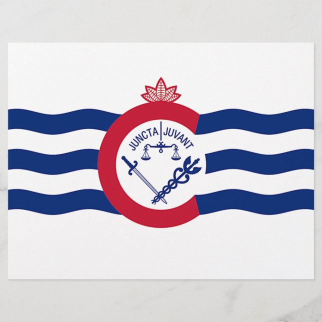 Letterhead mit Flagge von Cincinnati, Ohio (Vorderseite)