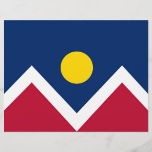 Letterhead mit Flagge von Denver, Colorado