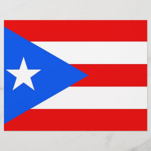 Letterhead mit Flagge von Puerto Rico, USA