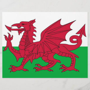 Letterhead mit Flagge von Wales