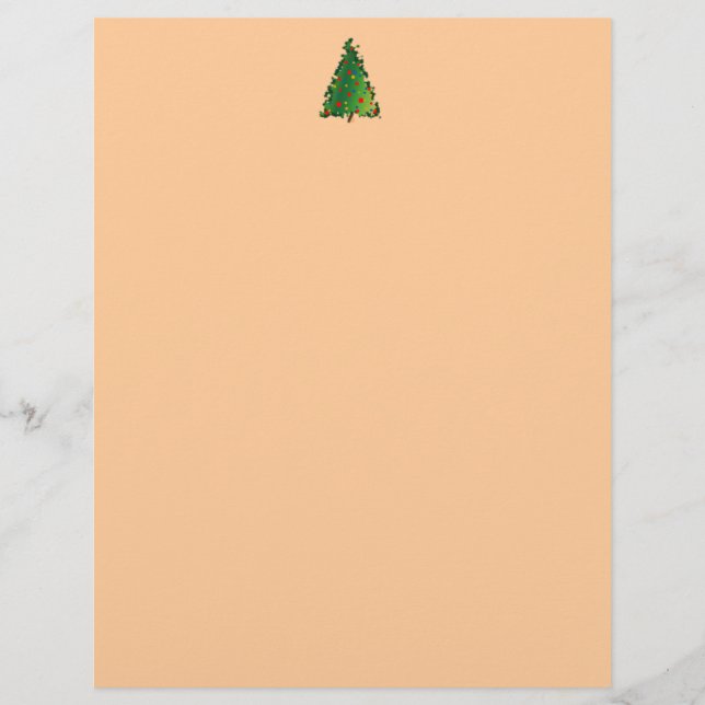 Letterhead mit Weihnachtsbaumdekoration (Vorderseite)