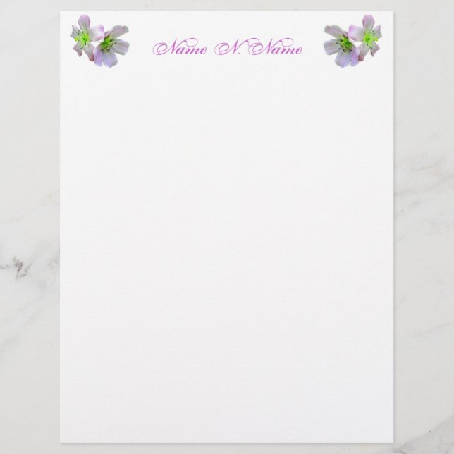Letterhead Stationery (Vorderseite)