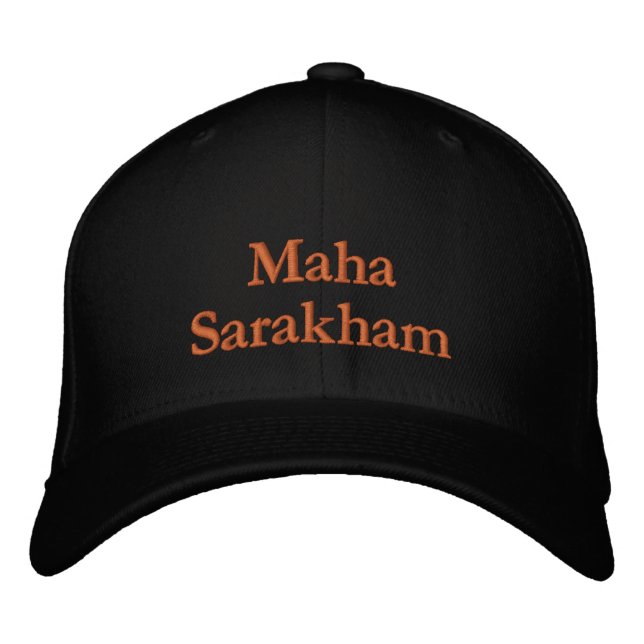 Lettering Maha Sarakham Bestickte Baseballkappe (Vorderseite)