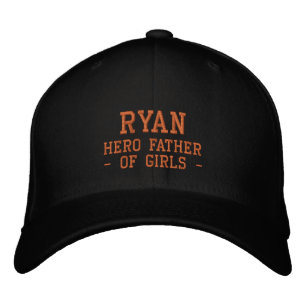 Lettering Ryan - Held Vater von Mädchen Bestickte Baseballkappe