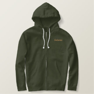Lettering Salavan, your hometown Bestickter Hoodie