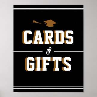 Letterman-Abschluss BLACK Karten & Geschenke  Poster