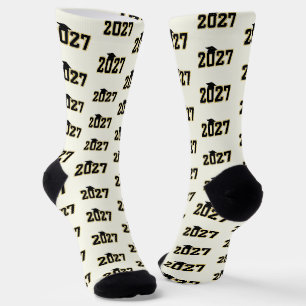 Letterman Abschlussjahrgang 2027 Diplomierung Socken